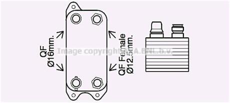Радиатор масляный КПП MB C-Class (07-), E-Class (09-) AVA AVA COOLING MS3686 (фото 1)