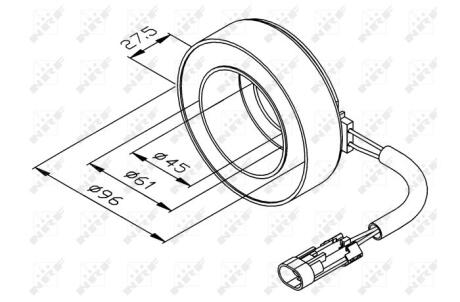 Муфта компресора кондиціонера NRF 38470