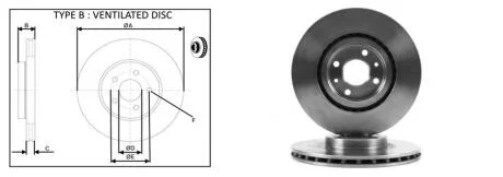 Диск тормозной передний Renault Megane III (BZ0/1_, B3_) (11/08-08/15) APLUS 61396AP