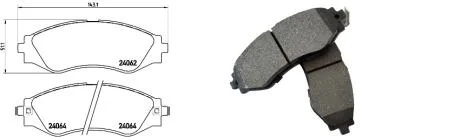 Колодки тормозные передние Daewoo Rezzo (U100)/ Tacuma (09/00-12/04) APLUS 71345AAP