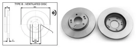 Диск тормозной передний Hyundai Sonata VI (YF) (06/09-12/15) APPLUS APLUS 61307AP