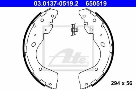 Колодки гальмівні ATE 03013705192