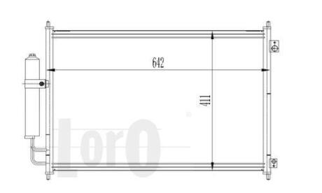 Радіатор кондиціонера X-Trail II 2.0/2.0D/2.5 07-13 LORO DEPO 035-016-0025