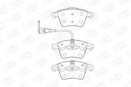 Колодки гальмівні дискові передні VW T5 CHAMPION 573160CH