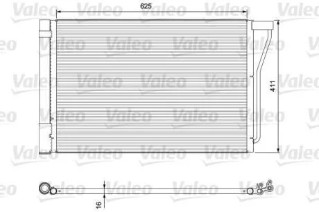 Радіатор кондиціонера BMW 5 (F10)/6 (F06/F12/F13) 4.4 11-18 Valeo 814388