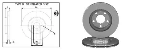 Диск тормозной передний (кратно 2) Audi A4 B5,B6,B7 (-08), Seat EXEO (08-), VW P APLUS 61388AP