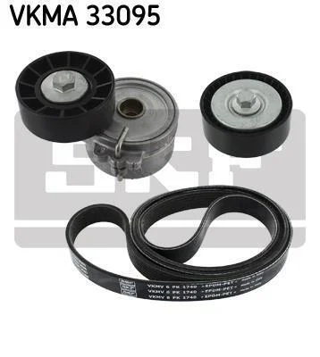 Комплект поліклиновий (ремінь+ролики) SKF VKMA 33095 (фото 1)