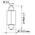 Лампа (картон 10шт) C18W 24В 18Вт Standard PHILIPS 13807CP (фото 3)