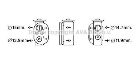 BMW 1 SERIES F20 2011 Клапан розширювання 116D 2.0 AVA AVA COOLING BW1497