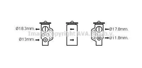 Клапан кондиціонера AVA AVA COOLING VW1333