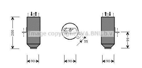BMW 5 SERIES E39 1996 Осушувач кондицiонера 525D 2.5 TDS AVA AVA COOLING BWD217