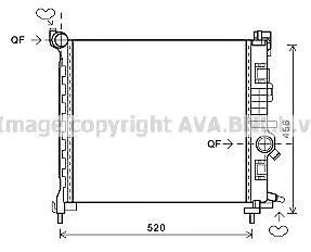 OP MERIVA 2010 Радіатор охолодження 1.3 CDTI AVA AVA COOLING OL2561