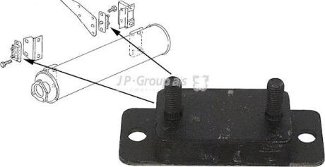 Кріплення труби вихлопної VW TRANSPORTER JP GROUP 1121603600