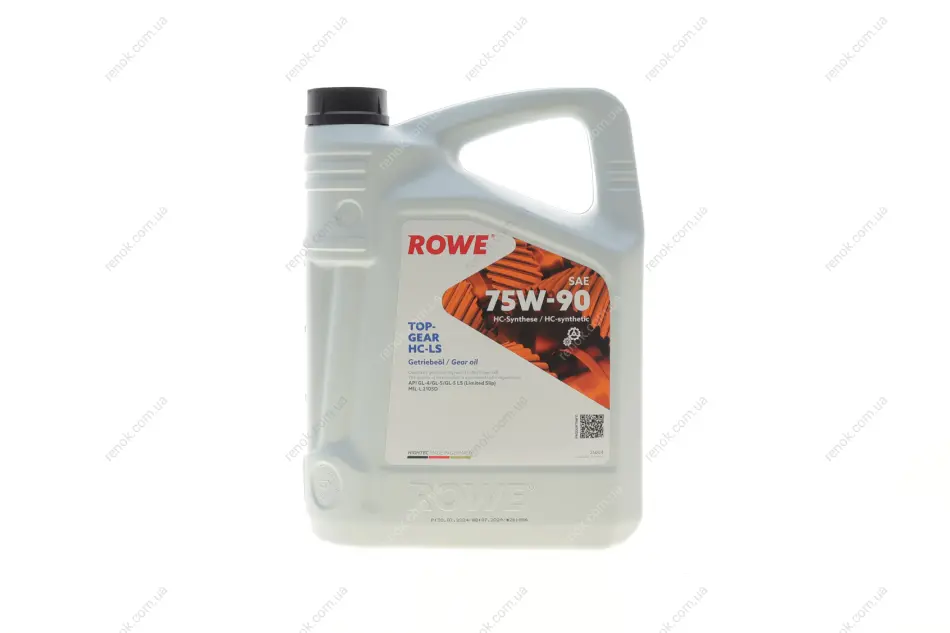 Олива трансмісійна HIGHTEC TOPGEAR SAE 75W-90 HC-LS (5 L) ROWE 25004-0050-99 (фото 1)