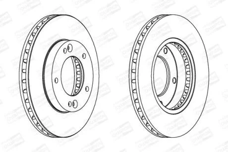 Диск тормозной передний (кртано 2) Kia Sorento I CHAMPION 562772CH