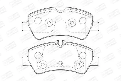 Колодки гальмівні дискові задні Ford Transit (12-) CHAMPION 573434CH