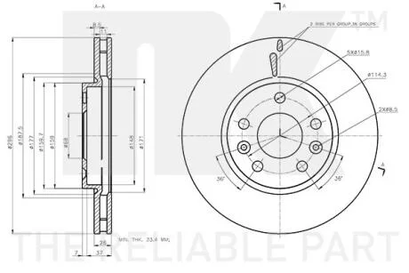 Диск гальмівний невентильований NK 3139108