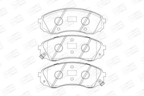 Колодки гальмівні дискові передні Kia Carnival/Grand Carnival III (06-) CHAMPION 572619CH