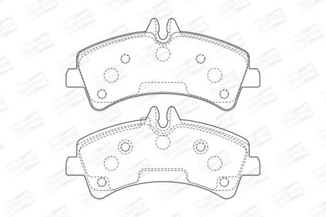 Гальмівні колодки зад. Sprinter/Crafter 06- (спарка) CHAMPION 573758CH