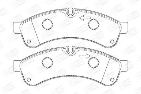 Колодки тормозные дисковые задние Iveco Daily (IV,V,VI) CHAMPION 573742CH