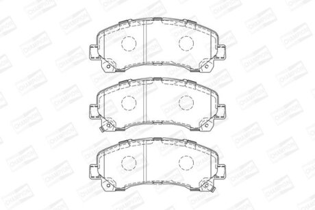 ISUZU колодки гальм. передн.D-Max I,II CHAMPION 573467CH