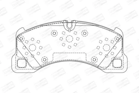 VW гальмівні колодки передн.Touareg 10-,Porsche Cayenne 07- CHAMPION 573329CH