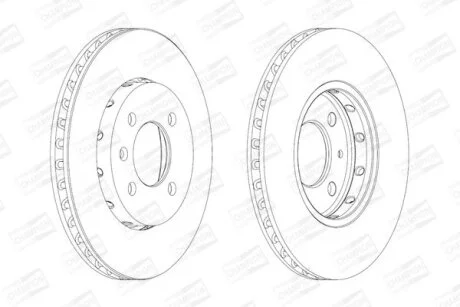 Гальмівний диск перед. Seat Mii/Skoda Citigo 11-19 компл. 2шт CHAMPION 562727CH