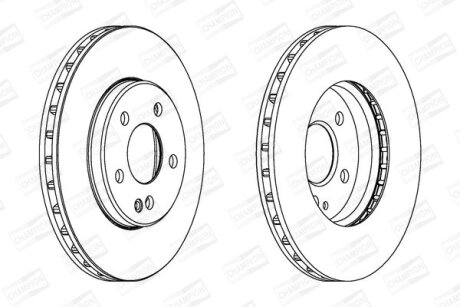 DB диск гальмів.передн.W169 04-,W245 05- CHAMPION 562314CH