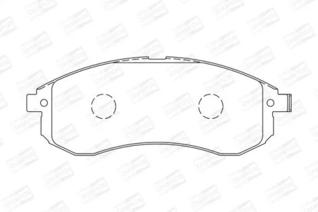 Колодки гальмівні дискові передні Mitsubishi L200 (01-07) CHAMPION 572500CH