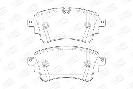 Колодки тормозные дисковые задние Audi A4 (B9), A6 (C8), Q5 (16-)/ VW Touareg (1 CHAMPION 573628CH