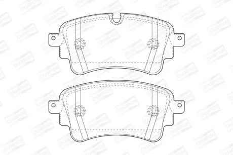 Колодки гальмівні дискові задні Audi A4 (B9), A6 (C8), Q5 (16-)/ VW Touareg (17-) CHAMPION 573628CH