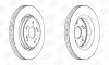 Диск тормозной передний (кртано 2) Honda CR-V (III,IV) CHAMPION 562746CH (фото 1)