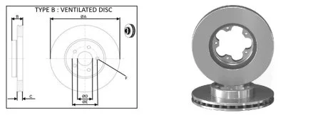 Диск гальмівний APLUS 61382AP
