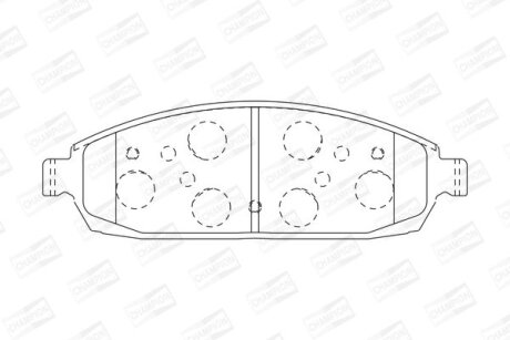 Колодки тормозные дисковые передние Jeep Grand Cherokee (III,IV) CHAM CHAMPION 573340CH