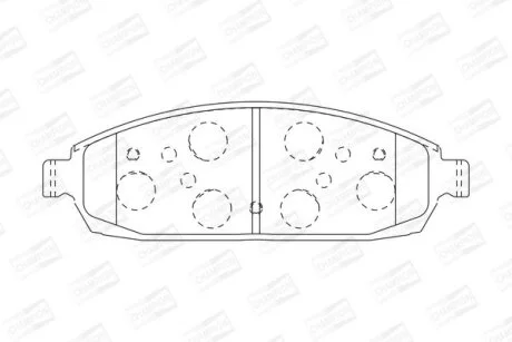 Колодки гальмівні дискові передні Jeep Grand Cherokee (III,IV) CHAMPION 573340CH
