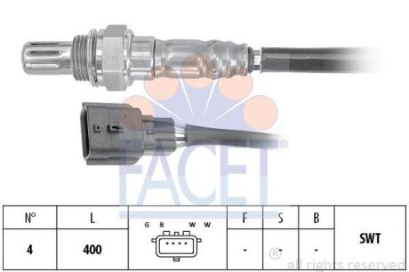 Датчик кислорода (лямбда-зонд) Renault Logan II (16-) 1.0 Sce 75 (10.8225) FACET 108225
