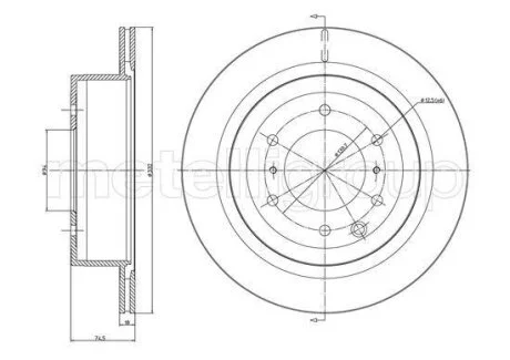 MITSUBISHI диск гальмівний задн.Pajero IV 07- CIFAM 800-1663C