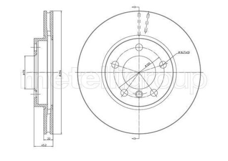 BMW диск гальм. передній MINI 1,6-2,0 10- CIFAM 800-1408C