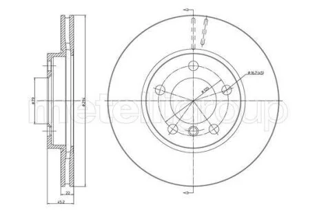 BMW диск гальм. передній MINI 1,6-2,0 10- CIFAM 800-1408C