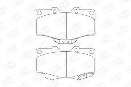 Колодки тормозные дисковые передние Toyota Land Cruiser (J7,J8,J9), 4 Runner (II CHAMPION 572140CH