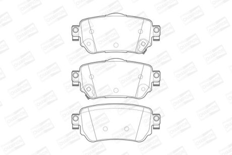 Колодки гальмівні дискові задні Nissan X-Trail III, Qashqai II, Leaf (17-)/ Renault Kadjar (15-) CHAMPION 573658CH