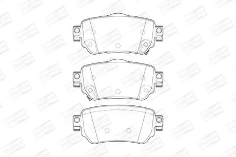 Колодки гальмівні дискові задні Nissan X-Trail III, Qashqai II, Leaf (17-)/ Renault Kadjar (15-) CHAMPION 573658CH