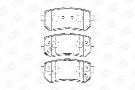 Колодки тормозные дисковые задние Hyundai i30 (07-12), ix35 (10-15)/ Kia Sportag CHAMPION 572604CH
