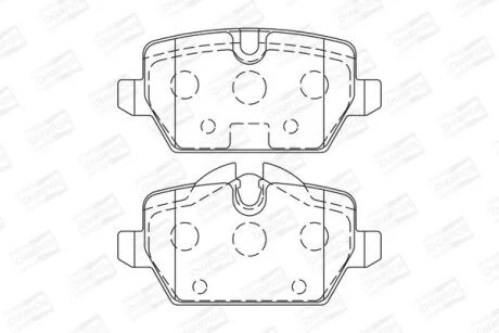 Колодки гальмівні дискові задні BMW 1 (E81,E87), 3 (E90) CHAMPION 573136CH