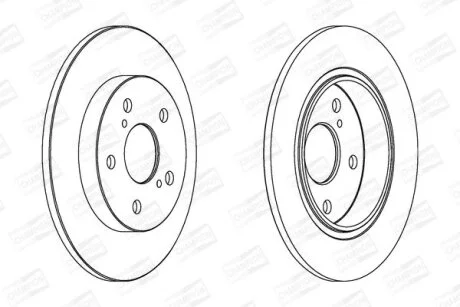 Диск гальмівний задній (кратно 2) Toyota Auris (E15,E18), Corolla (E15,E18) CHAMPION 562599CH