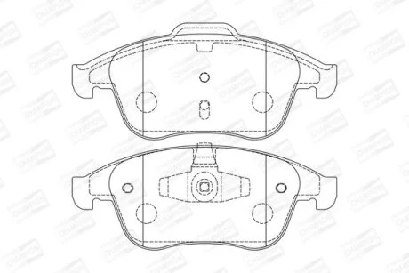 Колодки гальмівні дискові передні Renault Megane III, Scenic III, Fluence (12-) CHAMPION 573316CH
