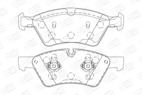 Колодки гальмівні дискові передні MB E-Class (W211), G-Class (W463), GL-Class (X164) CHAMPION 573175CH