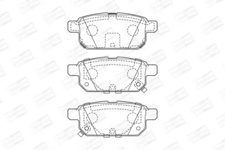 Колодки гальмівні дискові задні Suzuki SX4 (13-), Vitara (15-) CHAMPION 573384CH