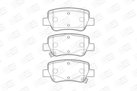 Колодки гальмівні дискові задні Toyota Avensis (T27) (08-18) CHAMPION 572627CH
