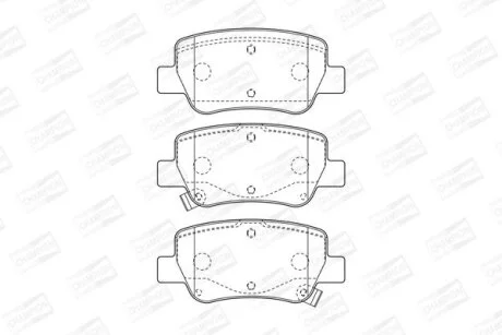 Колодки гальмівні дискові задні Toyota Avensis (T27) (08-18) CHAMPION 572627CH